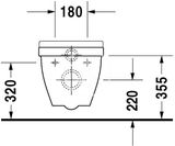 Duravit Starck 3 - Závesné WC, biela