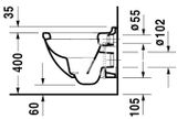 Duravit Starck 3 - Závesné WC, biela