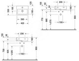 Duravit Vero - Umývadielko nábytkové 45x35 cm, s 1 otvorom na batériu, biela