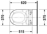 Duravit Starck 2 - Závesné WC pre bidetovú dosku SensoWash, s WonderGliss, alpská biela