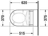 Duravit Starck 2 - Závesné WC, biela