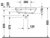 Duravit DuraStyle - Umývadlo Med, 60x44 cm, s 1 otvorom na batériu, biela