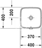 Duravit DuraStyle - Umývadlo nábytkové, 40x40 cm, biela