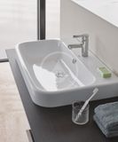 Duravit Happy D.2 - Umývadlo 60x46 cm, s prepadom, s otvorom na batériu, WonderGliss, biela