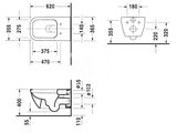 Duravit Happy D.2 - Závesné WC, Rimless, s WonderGliss, alpská biela