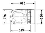 Duravit DuraStyle - Závesné WC na SensoWash, biela