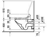 Duravit DuraStyle - Závesné WC na SensoWash, biela