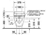 Duravit DuraStyle - Závesné WC na SensoWash, biela