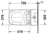 Duravit DuraStyle - WC kombi misa na SensoWash, biela