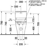 Duravit DuraStyle - WC kombi misa na SensoWash, biela