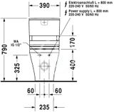 Duravit DuraStyle - WC kombi misa na SensoWash, biela