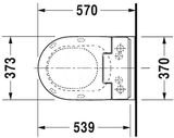 Duravit ME by Starck - Závesné WC pre bidetovú dosku SensoWash, alpská biela