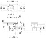 Duravit Starck 3 - Stojace WC, zadný odpad, s HygieneGlaze, alpská biela