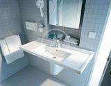 Duravit Starck 3 - Umývadlo, 85x49 cm, s prepadom, s otvorom na batériu, WonderGliss, biela