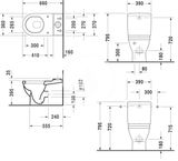 Duravit Starck 3 - WC kombi misa, Vario odpad, biela