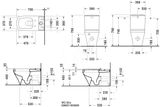 Duravit DuraStyle - WC kombi misa, Vario odpad, s HygieneGlaze, alpská biela