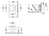 Duravit DuraStyle - Závesné WC, Rimless, biela