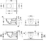 Duravit Starck 3 - Závesné WC, bezbariérové, s HygieneGlaze, alpská biela