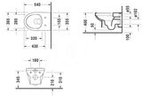 Duravit DuraStyle Basic - Závesné WC s doskou SoftClose, Rimless, biela