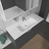 Duravit ME by Starck - Umývadlo nábytkové 123x49 cm, s 1 otvorom na batériu, alpská biela