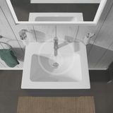 Duravit ME by Starck - Umývadlo nábytkové, 63x49 cm, s prepadom, s otvorom na batériu, WonderGliss, biela