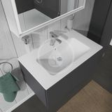 Duravit ME by Starck - Umývadlo nábytkové, 83x49 cm, s prepadom, s otvorom na batériu, WonderGliss, biela