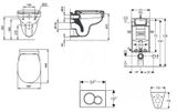 Geberit Kombifix - Set predstenovej inštalácie, klozet Alpha s doskou, tlačidlo Sigma30, chróm mat/chróm