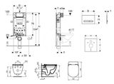 Geberit Kombifix - Modul na závesné WC s tlačidlom Sigma50, alpská biela + Ideal Standard Tesi - WC a doska