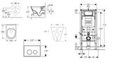 Geberit Duofix - Modul na závesné WC s tlačidlom Sigma30, matný chróm/chróm + Villeroy Boch - WC a doska, DirectFlush, SoftClose, CeramicPlus