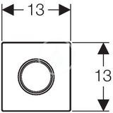 Geberit Sigma10 - Ovládanie splachovania pisoáru, nerezová