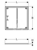 Geberit Setaplano - Inštalačný rám na sprchové vaničky, 800x1200 mm, na 6 nôh