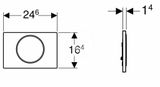 Geberit Sigma10 - Ovládacie tlačidlo splachovania, čierna mat/nerezová