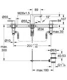 Grohe Eurosmart Cosmopolitan - Trojotvorová umývadlová batéria, chróm