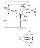 Grohe Euroeco Special - Páková umývadlová batéria, chróm