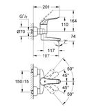 Grohe Euroeco Special - Páková umývadlová batéria, chróm