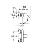 Grohe Eurodisc Cosmopolitan - Páková sprchová batéria, chróm