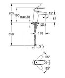 Grohe Eurodisc Cosmopolitan - Páková umývadlová batéria, chróm