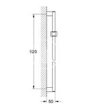 Grohe Euphoria Cube - Sprchová tyč, 90 cm, chróm