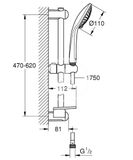 Grohe Euphoria - Sprchová súprava Champagne, chróm