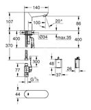 Grohe Euroeco Cosmopolitan E - Elektronická umývadlová batéria, chróm