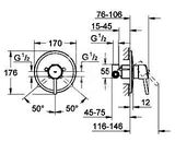 Grohe Concetto - Sprchová batéria pod omietku, chróm