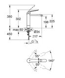 Grohe Euroeco Special - Páková umývadlová batéria, chróm