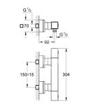 Grohe Grohtherm Cube - Termostatická sprchová batéria, chróm