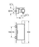 Grohe Grohtherm Cube - Termostatická sprchová batéria, chróm