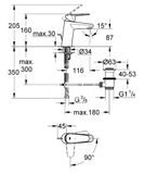 Grohe Eurodisc Cosmopolitan - Páková umývadlová batéria ES, chróm