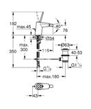 Grohe Eurodisc Joy - Páková bidetová batéria, chróm