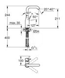 Grohe Essence - Umývadlová batéria, chróm