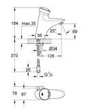 Grohe Eurodisc SE - Samozatváracia umývadlová batéria, chróm