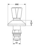 Grohe Náhradné diely - Vršok, chróm