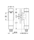 Grohe Rondo A.S. - Tlakový splachovač, chróm